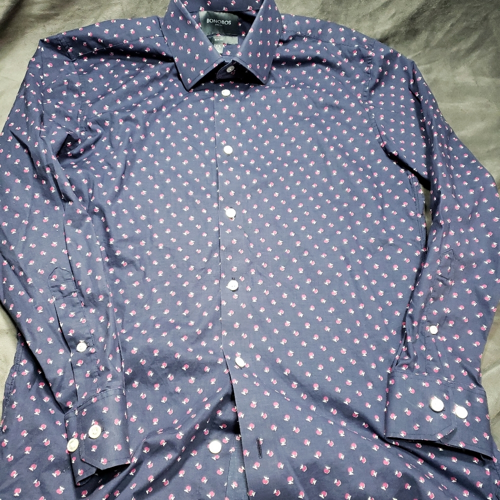 Mens bonobos button slim stretch shirt
